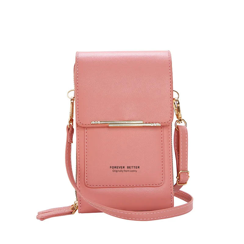 Small size Touch Screen Cell Phone Purse Crossbody Shoulder Strap Handbag leather wallet for women purse mobile phone bags