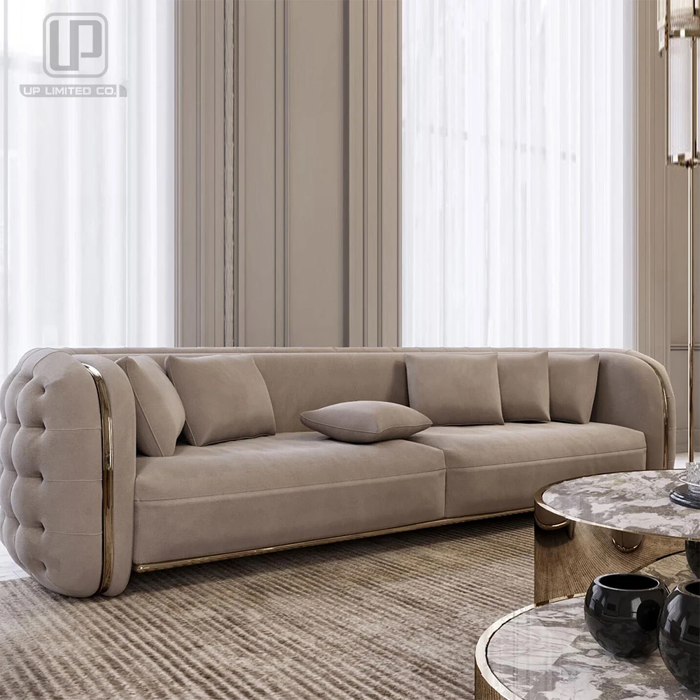Italian Furniture Sofa Luxury Living Room Furniture Set Leather Sofa - UP decors