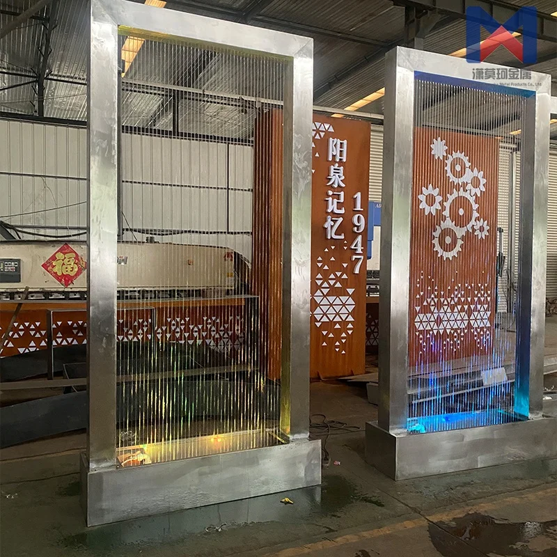 Manufacturer decorative small led water bubble wall fountain indoor and outdoor