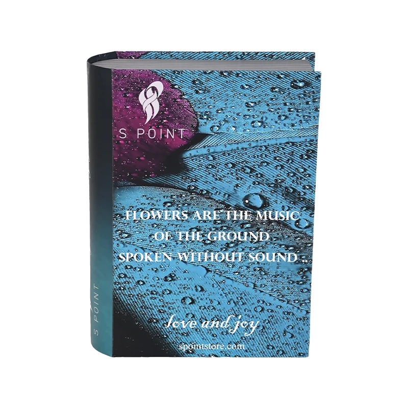 Recyclable Book Ring Box Handmade Luxury Cardboard Custom Foam Insert Book Shaped Jewelry Box