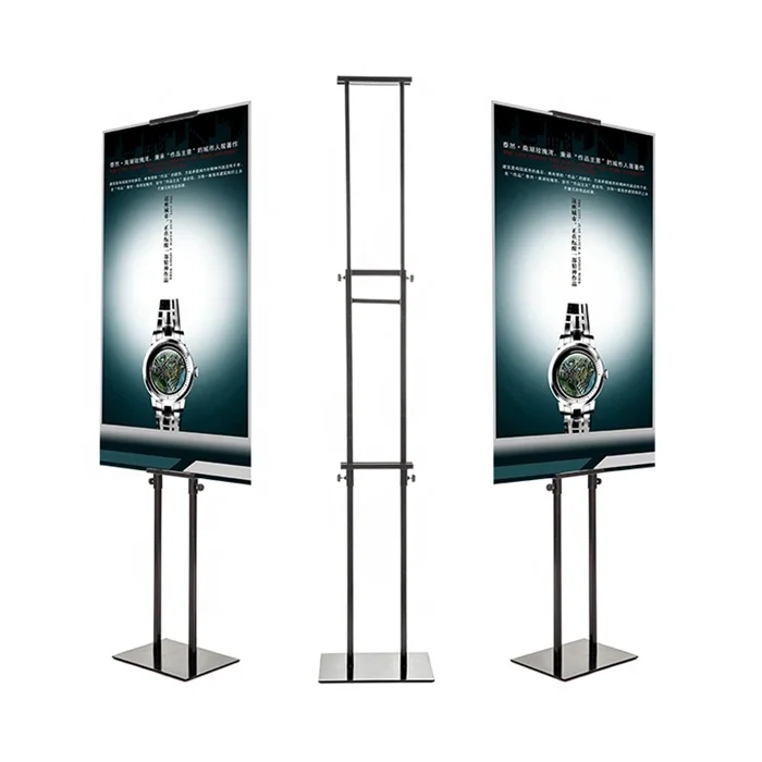 Metal Restaurant poster frame rack stand indoor banner floor KT board holder advertising display rack