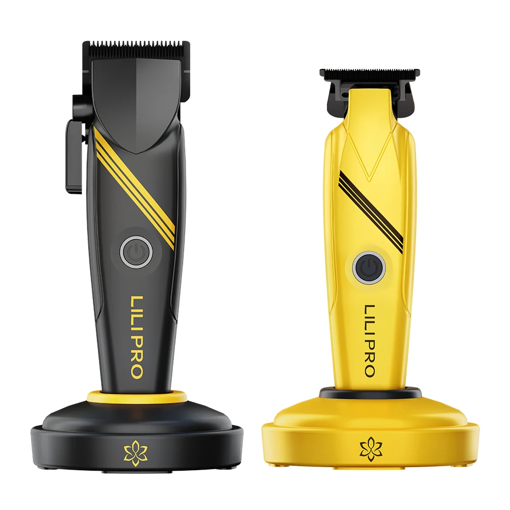LILIPRO L4&M4 Aluminum Alloy Metal Material 8000rpm High-speed Professional Adjustable DLC Coating Fix Blade Mens Hair Clipper