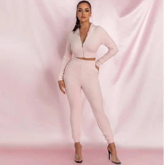 Custom rhinestone hoodies sets velvet tracksuit jogger sweat suits sweatsuit velour lady crop top short 2 piece set for women