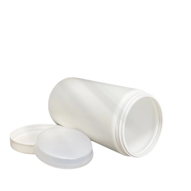 200cc  500cc 700cc  wholesale HDPE  white plastic protein powder container  wide mouth plastic capsule bottle