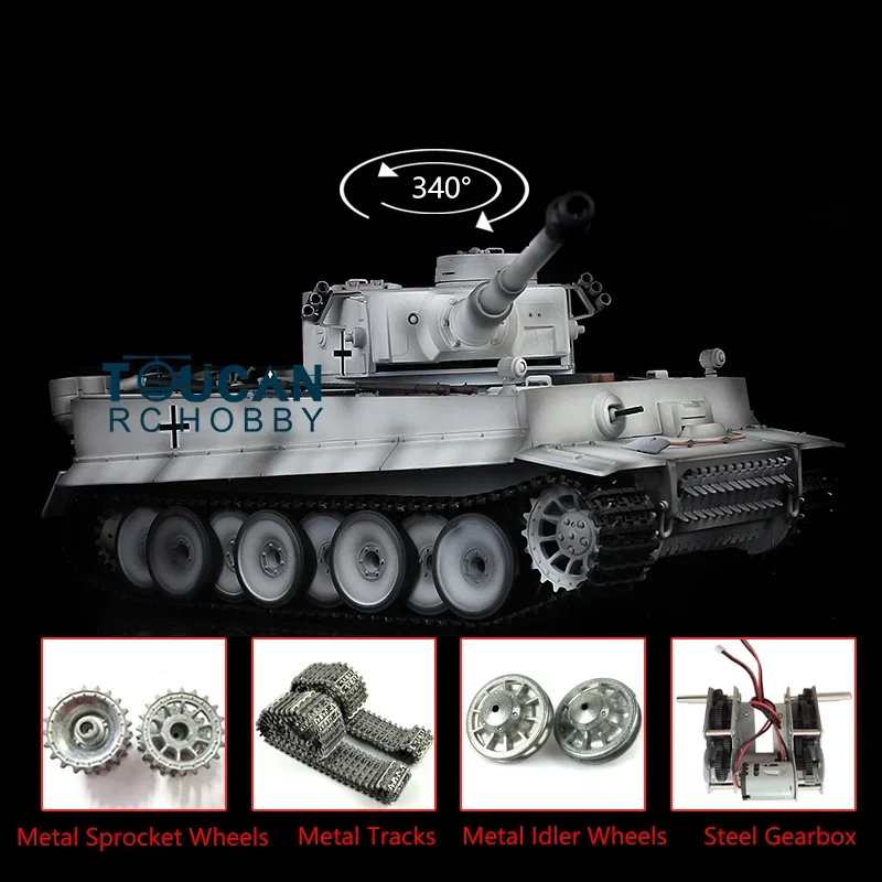Heng длинный Модернизированный Ver 1/16TK7.0 немецкий Tiger I RC Танк 3818 металлические гусеницы BB стрельба военная модель игрушка