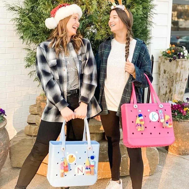 Hot Sale Fashion Portable Beach Bag Summer EVA Eco-Friendly Reusable Basket Tote Swimming Gym Bag Bogg Bag Beach Tote Sale