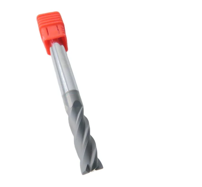 Solid cermet end milling cutter High hard 4 edge round nose milling cutter finishing mirror highlight rough end milling cutter