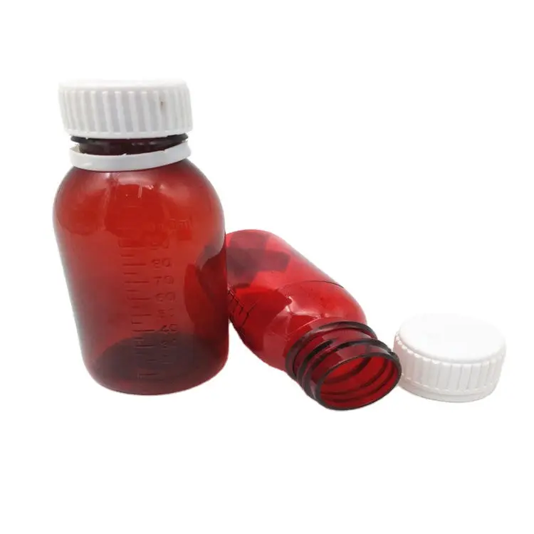 Plastic HDPE 60cc 100cc 200cc Capsule Black Medicine Bottle for Pill with Tear off Lid