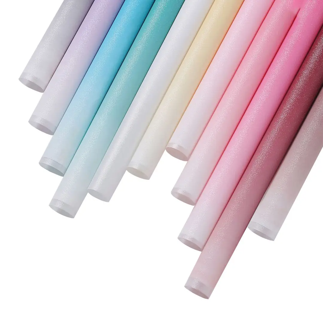 Korean Matte Gradient Waterproof Florist Material Glitter Shinny Bouquet Packing Flower Wrapping Paper