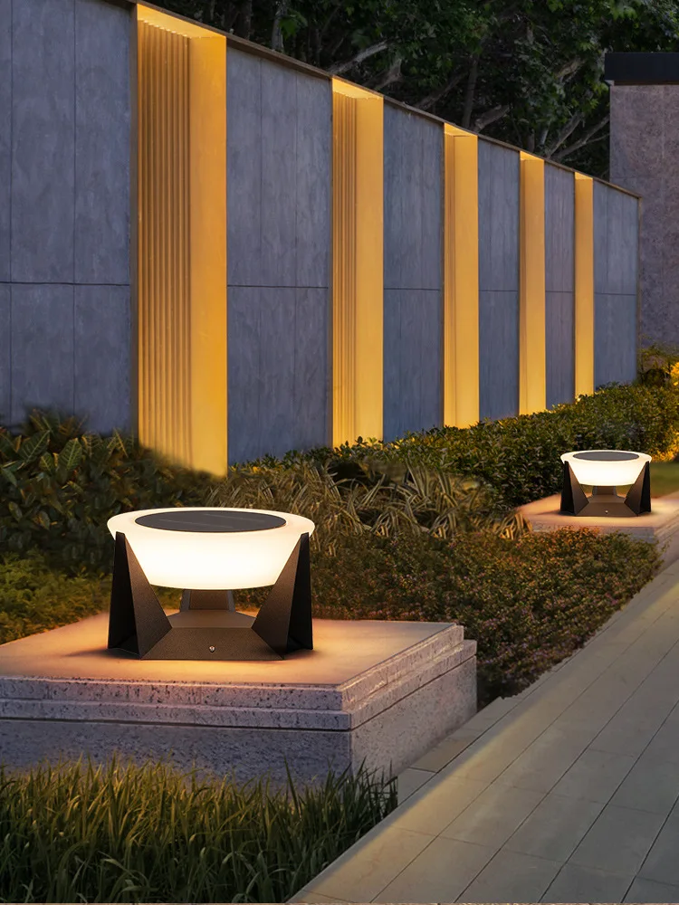 Solar Pillar Light 3W Solar Powered Garden Out Door Light IP65 Waterproof Post Fence Lamp Outdoor Solar Garden Lights