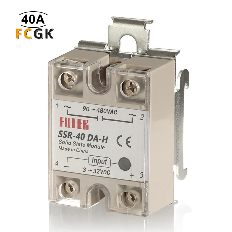 Fotek ssr40da тип постоянного/переменного тока однофазный fotek ssr 40da твердотельные реле 40A