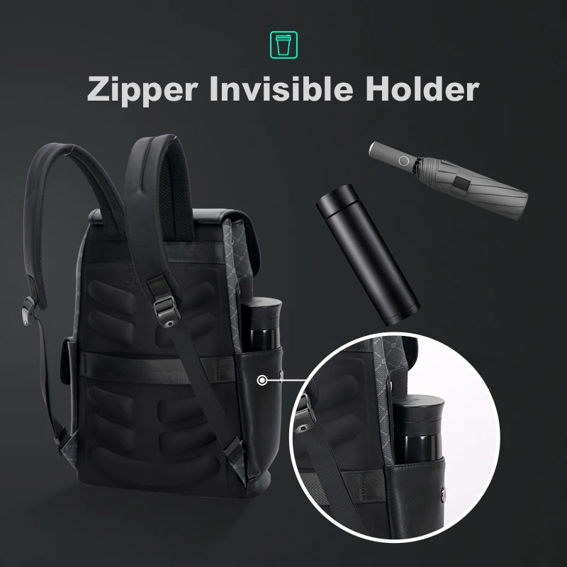 BOPAI branded custom logo commute lightweight daypack waterproof large capacity 15.6 inch laptop men casual sports backpacks