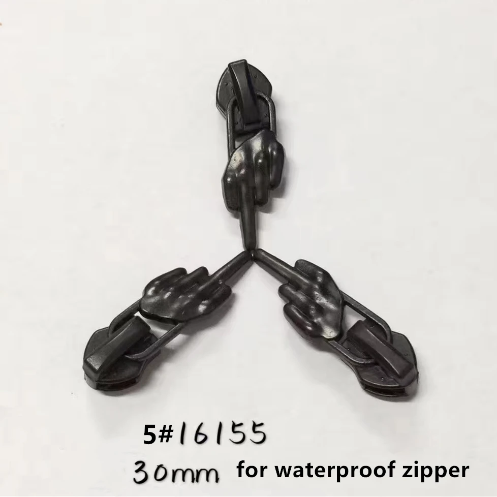 spot wholesale NO.3#5#8# rectangle geometry shape reversed nylon waterproof zipper slider puller head pull parts