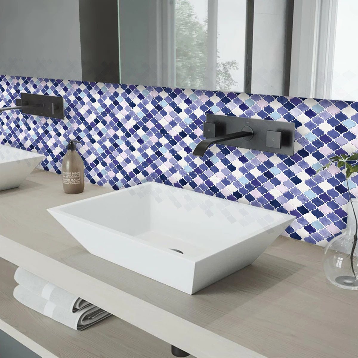 Vivid Tiles Factory Outlet Home Decoration Stick On Tiles House Decor Vinyl Backsplash For Kitchen Living Room Wall