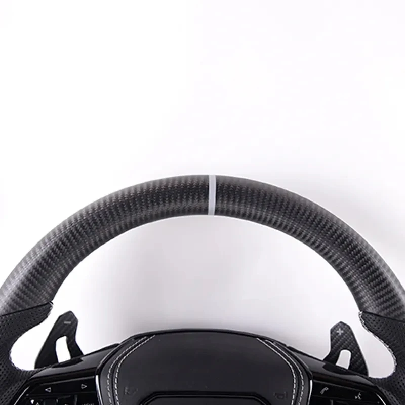 Professional Customized Race Inspired Flat Bottom Design Carbon Fiber Steering Wheel for Audi A3 A4 A5 RS3 RS4 RS5 S3 S4 TT R8