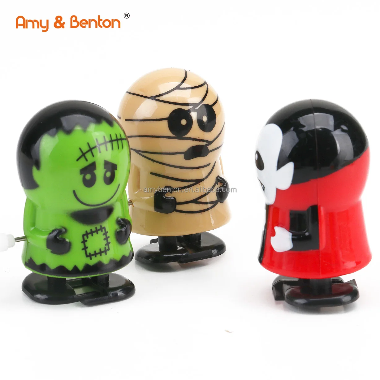 Halloween Wind Up Toys Children Party Favors Plastic Clockwork Toys Dracula Mummy Skeleton Halloween Goody Bag Filler