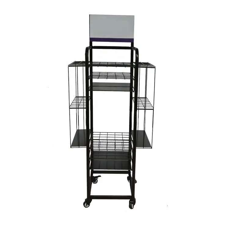 New Arrival Retail Store Metal Umbrella Display Racks Storage Hanging Hooks Stand with Adjustable Wheels
