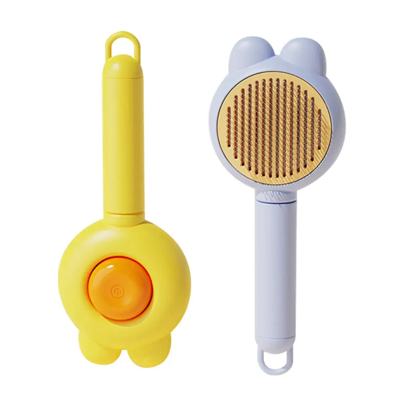 Pet hair removal brush pet beauty comb cat self-cleaning slippers cat hair removal device cleaning and massage brush