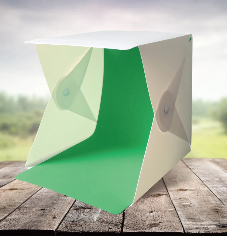 24cm small plastic folding LED Light Table Top Photography mini photo studio light tent kit