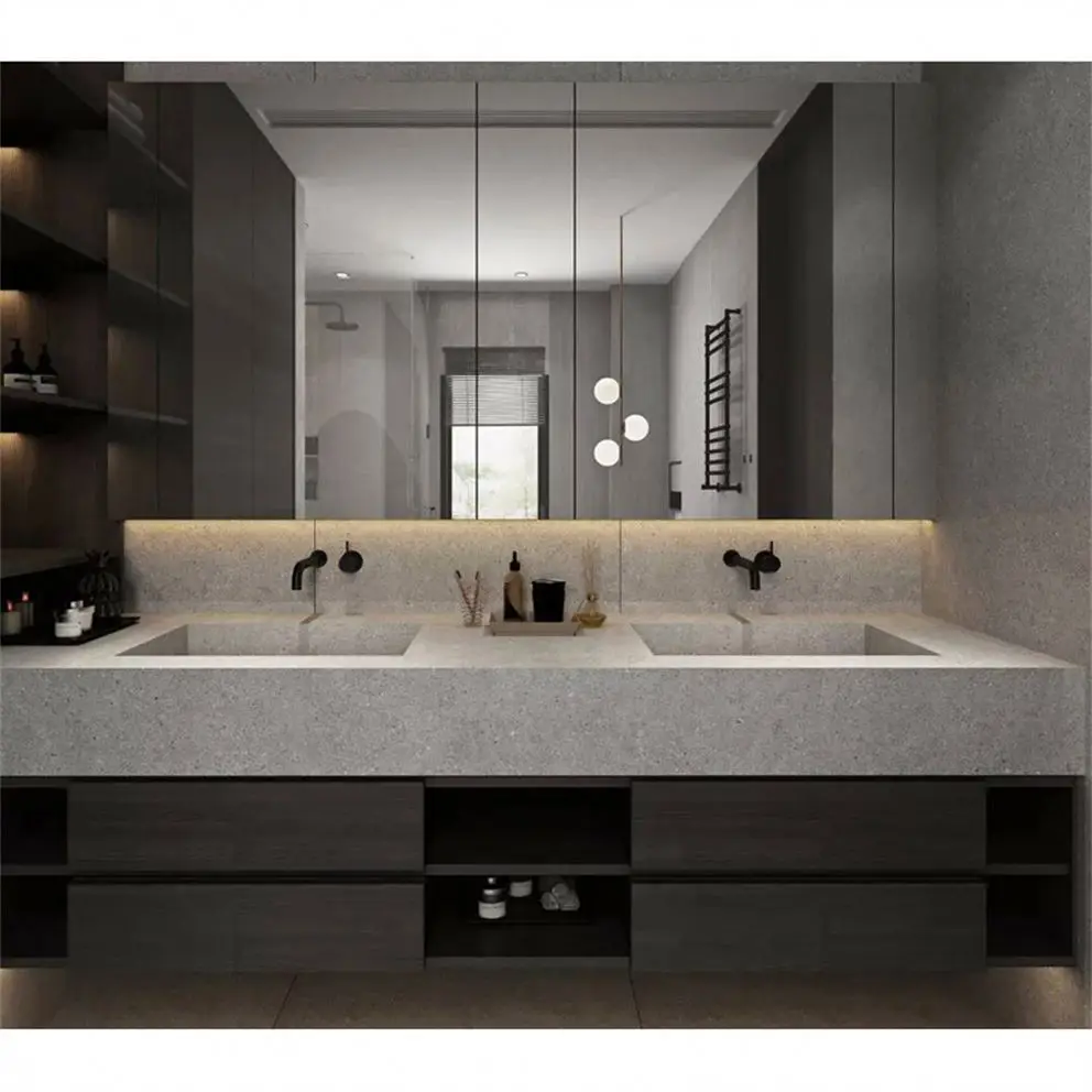 China Factory Wash Basin Vanity Cabinet 32 Inch Pvc White Bathroom