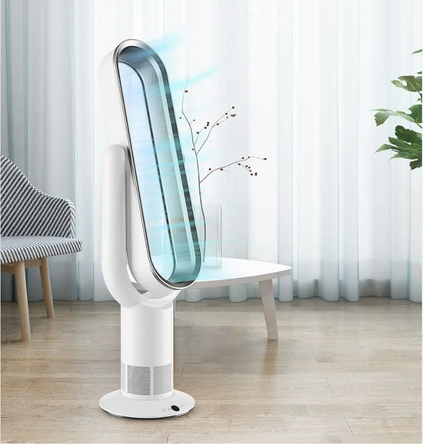 Home Appliance Remote Control  LCD Screen Portable ABS Air Cooling Standing Electric Bladeless fan