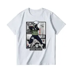 8 style Narutos anime 100% cotton men women black white clothes shirt Uzumaki ninja kakashi sasuke top t-shirt