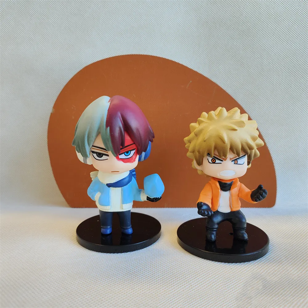6PCS/SET New 8-10cm My Hero Academia Figure Bakugou Katsuki All Might Deku Todoroki Shoto Toys Dolls Anime Action Figures