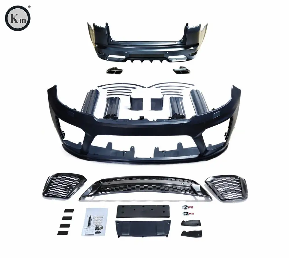 KM магазин с фабрики 2018-up RR range-rover Sport SVR, КОМПЛЕКТЫ КУЗОВОВ, автомобильный бампер, facelift, полипропиленовый материал