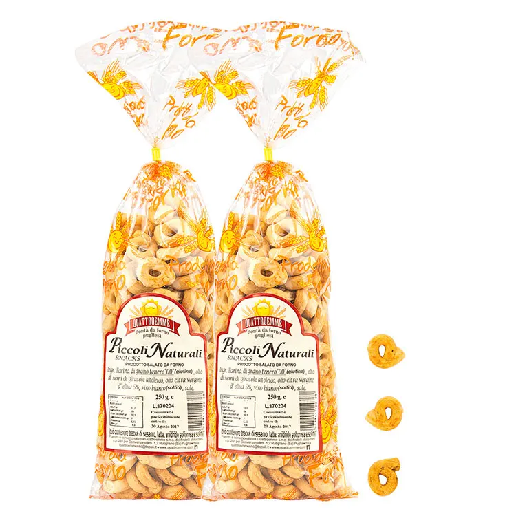 Высокое качество Сделано в Италии 250 г итальянские tarallini хлеб Зерновые закуски для экспорта