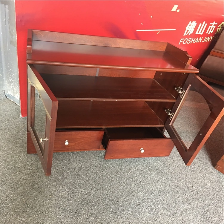 Traditional Office Furniture Tea Cabinet Drawers MDF Wood Storage Cabinets