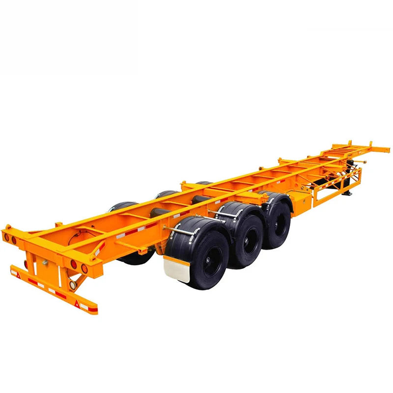 3 4 Axles Skeleton Container Trailer 20ft 40ft Container Chassis Skeleton Truck Semi Trailer
