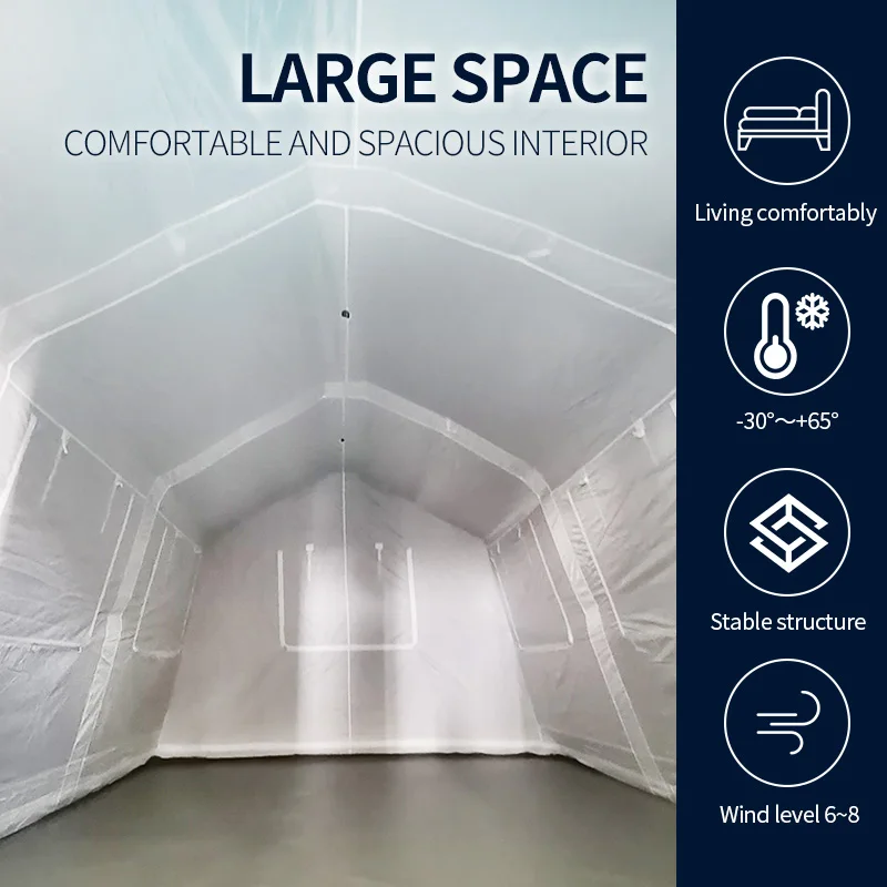 Large Blue GRP Structure Rescue Tent Disaster Relief Tent Safety Professional  Inflatable Emergency Refugee Medical Tent Shelter