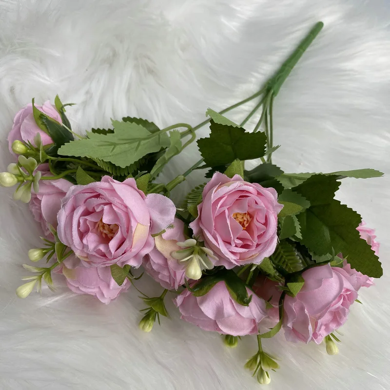 DREA High Quality Real Touch Soft Velvet Peony Bouquet 10 Heads Artificial Flower Silk Peony Wholesale