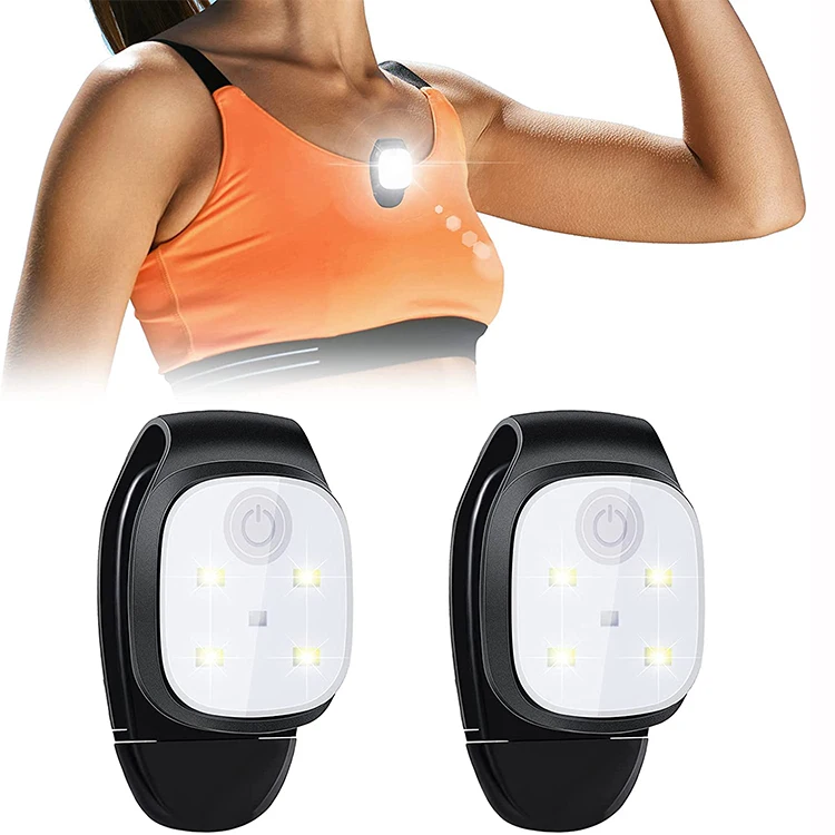 Reflective USB Rechargeable LED Safety Outdoor Night Clip on Running Light