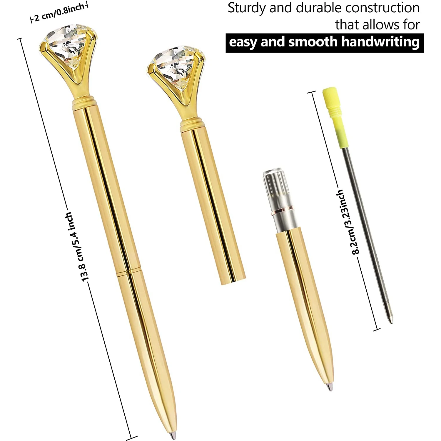 Металлические шариковые ручки со стразами