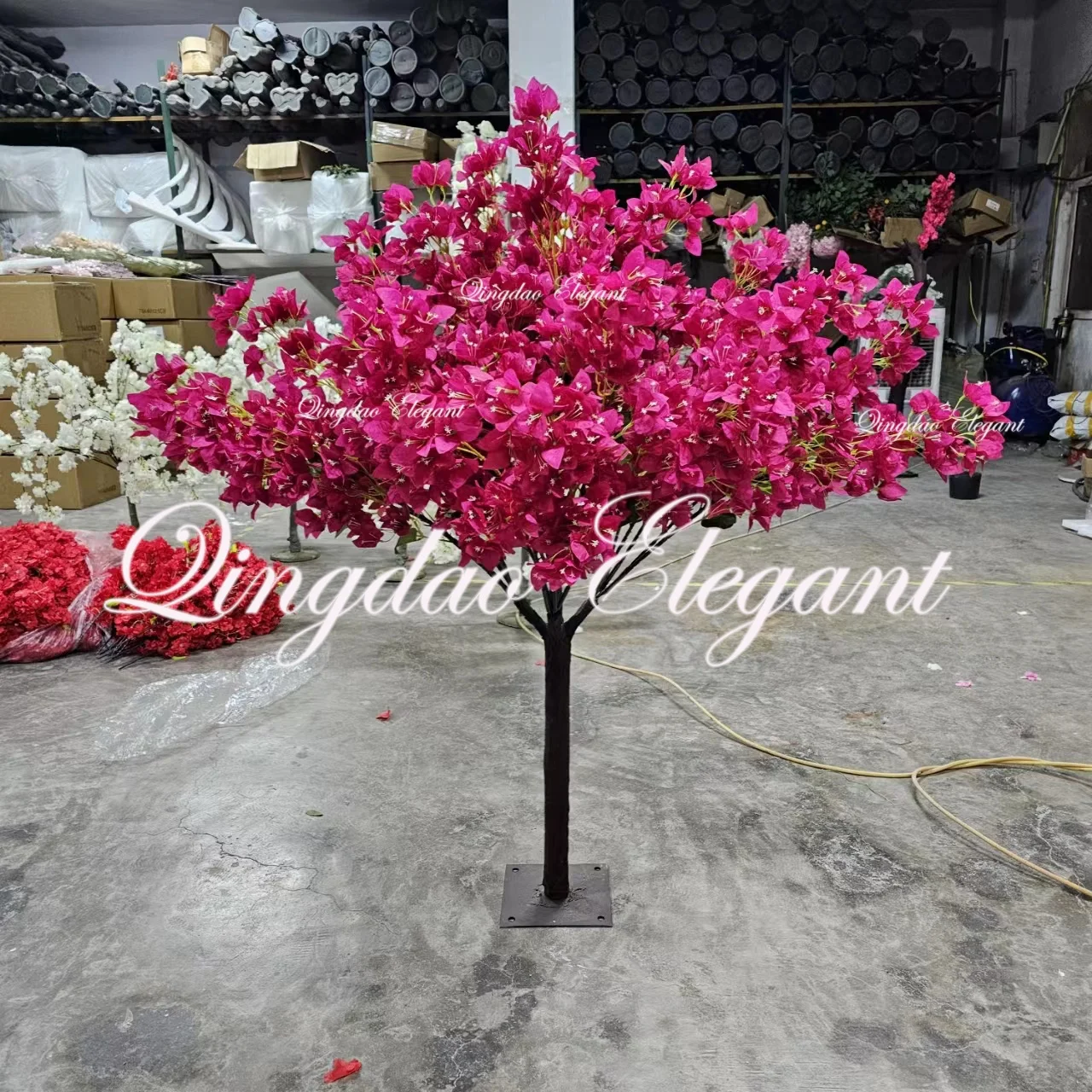 EG-WD99 Bougainvillea Artificial Tree Silk Faux Bougainvillea Tree With Pink Flowers Artificial Bougainvillea Flower Tree
