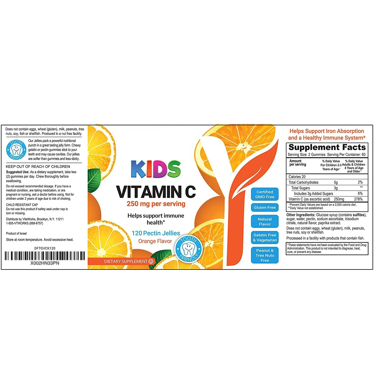 Organic Boost the immune system bear gummies candy Vitamin C with zinc gummy