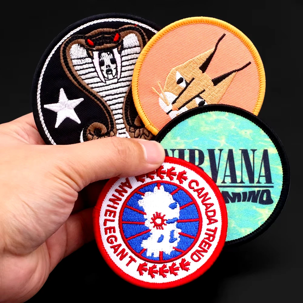 Hot sale Iron on embroidery Rock band patch for clothing bag jeans decoration