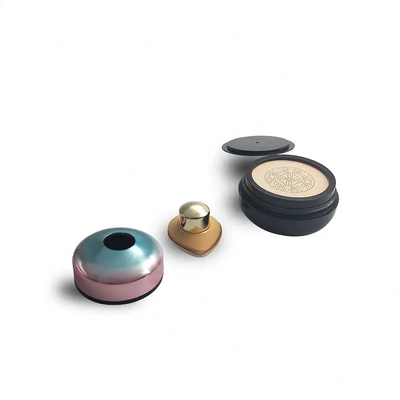 15g Silicone Round Empty BB Cushion Case CC Cream Air Cushion Box With Mirror for Cosmetic Packaging