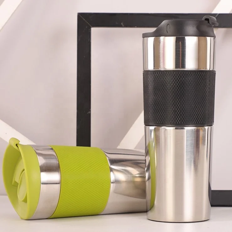 French Press Stainless Cup Vacuum Insulated party cup 350ml  travel Tumbler sleeve thermal mug with custom logo