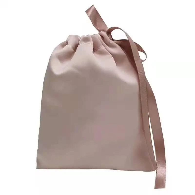 Cheaper factory price satin wig pouch bag custom logo satin bag packaging for jewelry