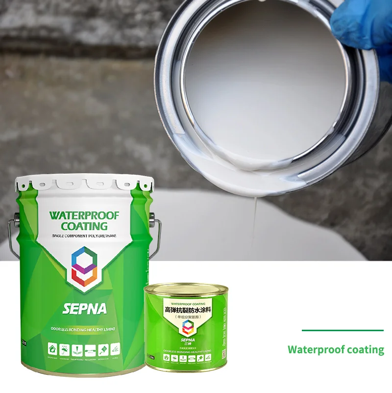 SEPNA Polyurethane Waterproof Coating epoxy resin Residential buildings coating for asphalt concrete iron board construction