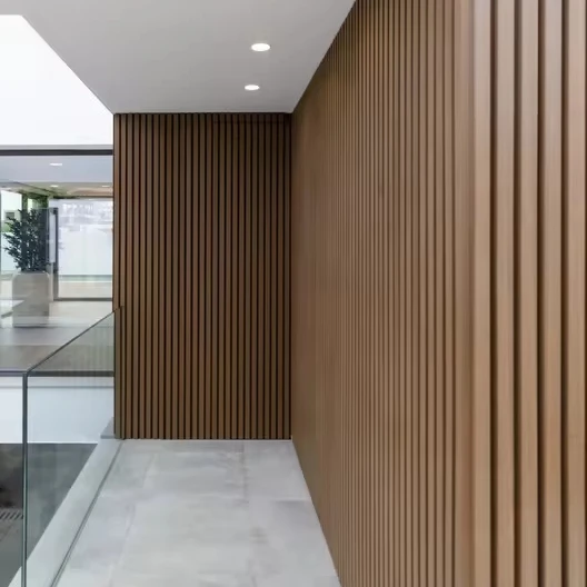 Customizable Modern Wpc fluted Exterior wall cladding composite Wpc wall panel outdoor