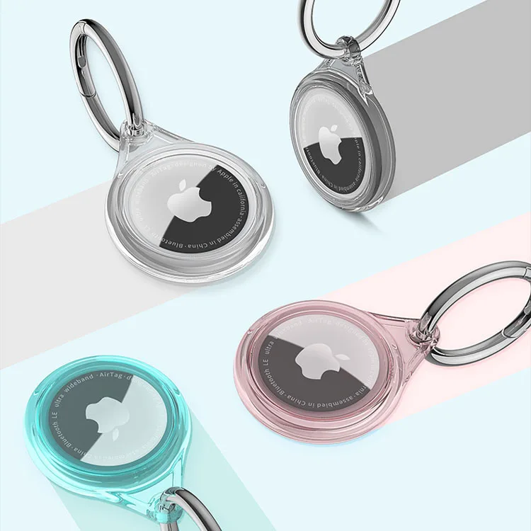 Medome for airtag transparent TPU all-inclusive case for iphone locator anti-lost tracker all-inclusive silicone keychain