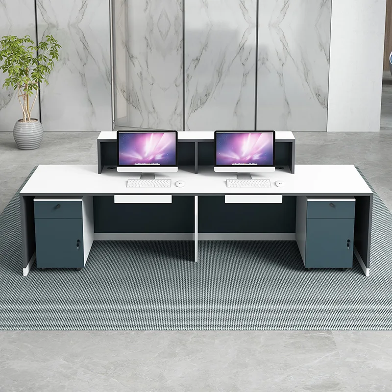 Custom Band and size Modern Commercial Office Front Reception Table Wooden High-End Design Reception Desks