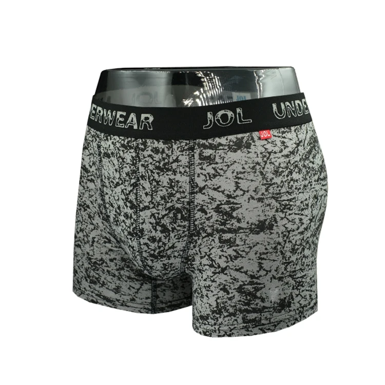 Silver Fiber Personalize 95% Bamboo/ 5% Spandex Men Underwear Set Black Boxer With Trunk