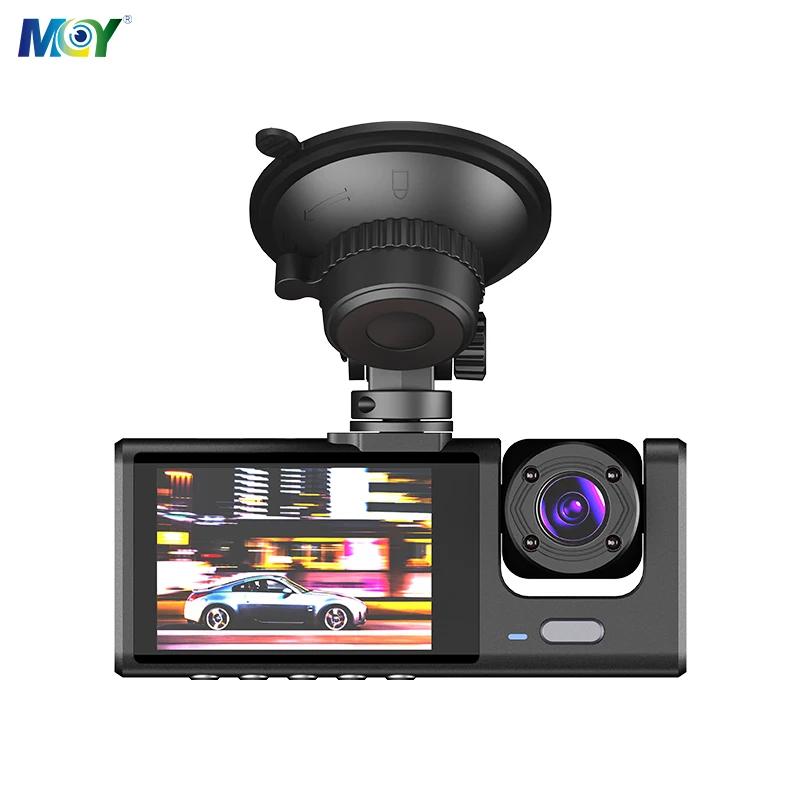 3 Lens 1080P Dash Cam with Front Inside Rear Cameras Build in WiFi Phone App Control Loop Recording Night Vision for all Cars