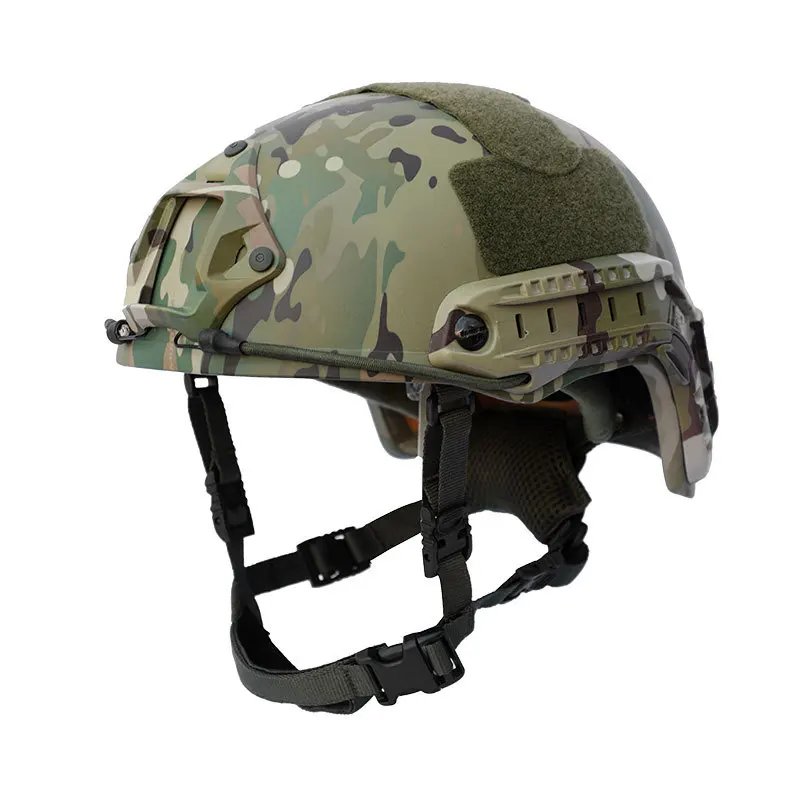 Gujia Custom Water Transfer Printing CP Camouflage Color UHMWPE FAST Helmet for Head Protection