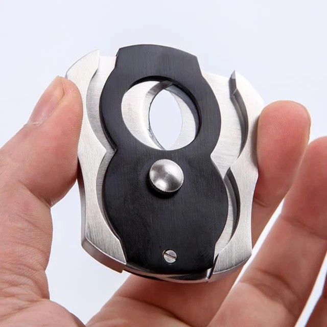 custom luxury accessories logo stainless steel guillotine cut tool scissors cigar cutter