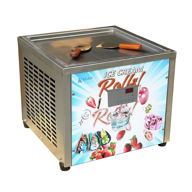 Kolice 45cm Square Pan Table Top Mini counter topping taco fried ice cream machine roll